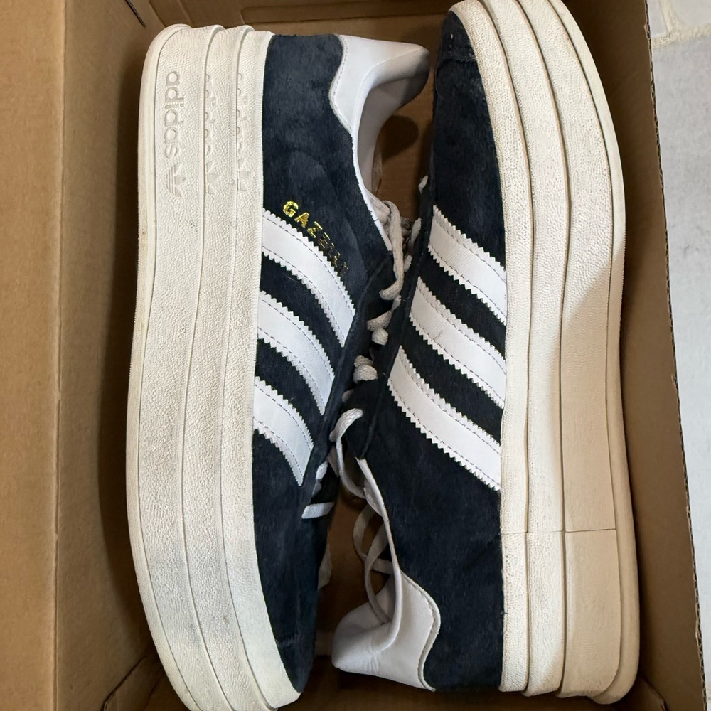 Adidas Gazelle Platform Women’s Sneakers in Black and White
